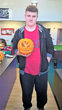 Creating a frightful pumpkin at Playlink